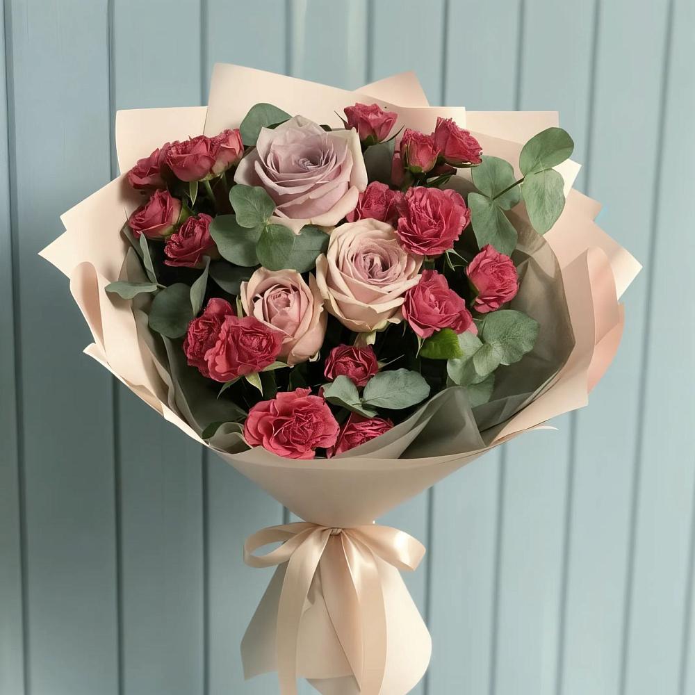 Букет цветов из: Гвоздики и Розы в Харовске