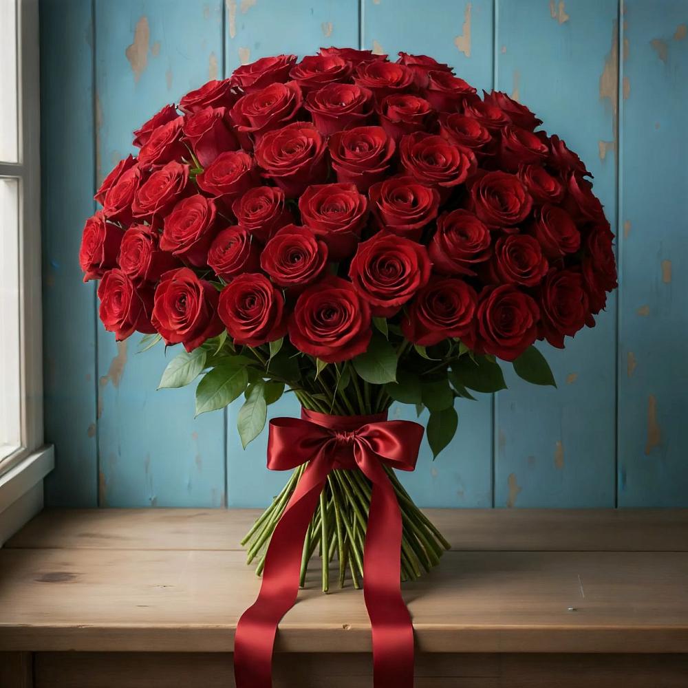 Букет Красные розы Блэк Меджик в Харовске