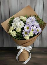 Букет цветов из:  Хризантемы и Розы в Харовске