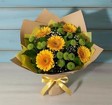 Букет цветов из:  Герберы и Хризантемы #REPLACE_PRED# Харовске
