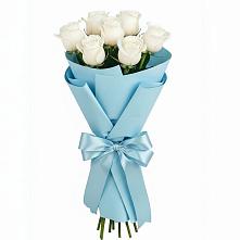 Букет 7 белых роз Проуд в Харовске