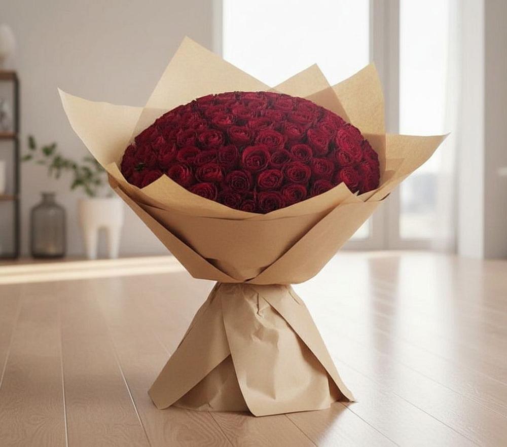 Букет 101 Красная роза в Харовске
