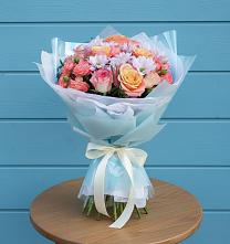 Букет цветов из:  Хризантемы и Розы в Харовске