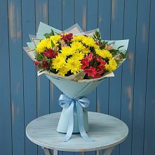 Букет цветов из:  Альстромерии и Хризантемы в Харовске